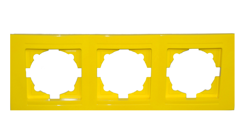 Moderna 3-Fach Abdeckrahmen Gelb Moderna 3-Fach Abdeckrahmen Gelb