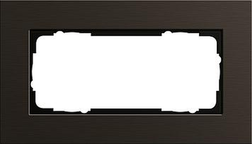 GIRA 1002127 Rahmen 2-Fach ohne Mittelsteg Esprit Aluminium-Braun GIRA 1002127 Rahmen 2-Fach ohne Mittelsteg Esprit Aluminium-Braun