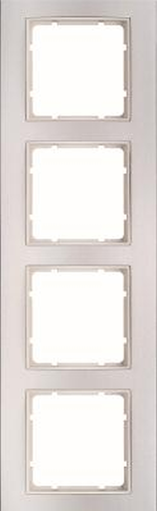 Berker 10143904 Rahmen 4Fach B.3 Alu/Polarweiß Matt Berker 10143904 Rahmen 4Fach B.3 Alu/Polarweiß Matt