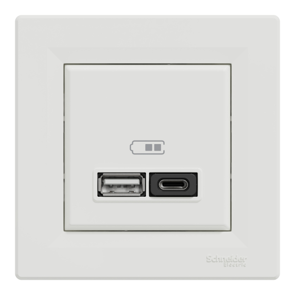 Schneider Asfora USB Typ A+C Schneider Asfora USB Typ A+C