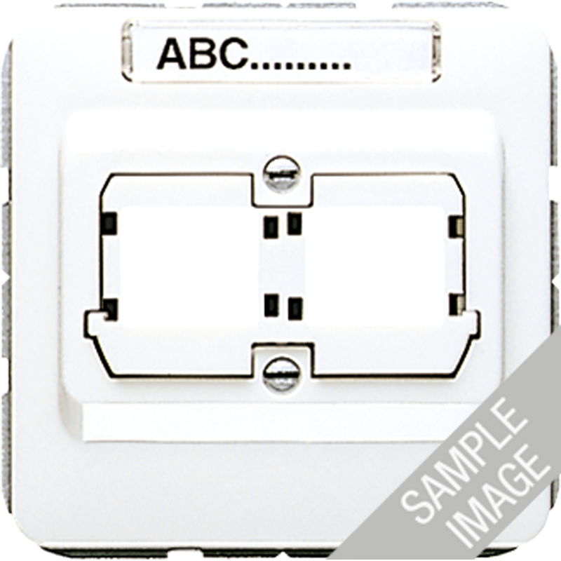 JUNG 569-21ACS Abdeckung 2-Loch Modular-Jack-Steckbuchsen
 mit Schriftfeld Cremeweiß