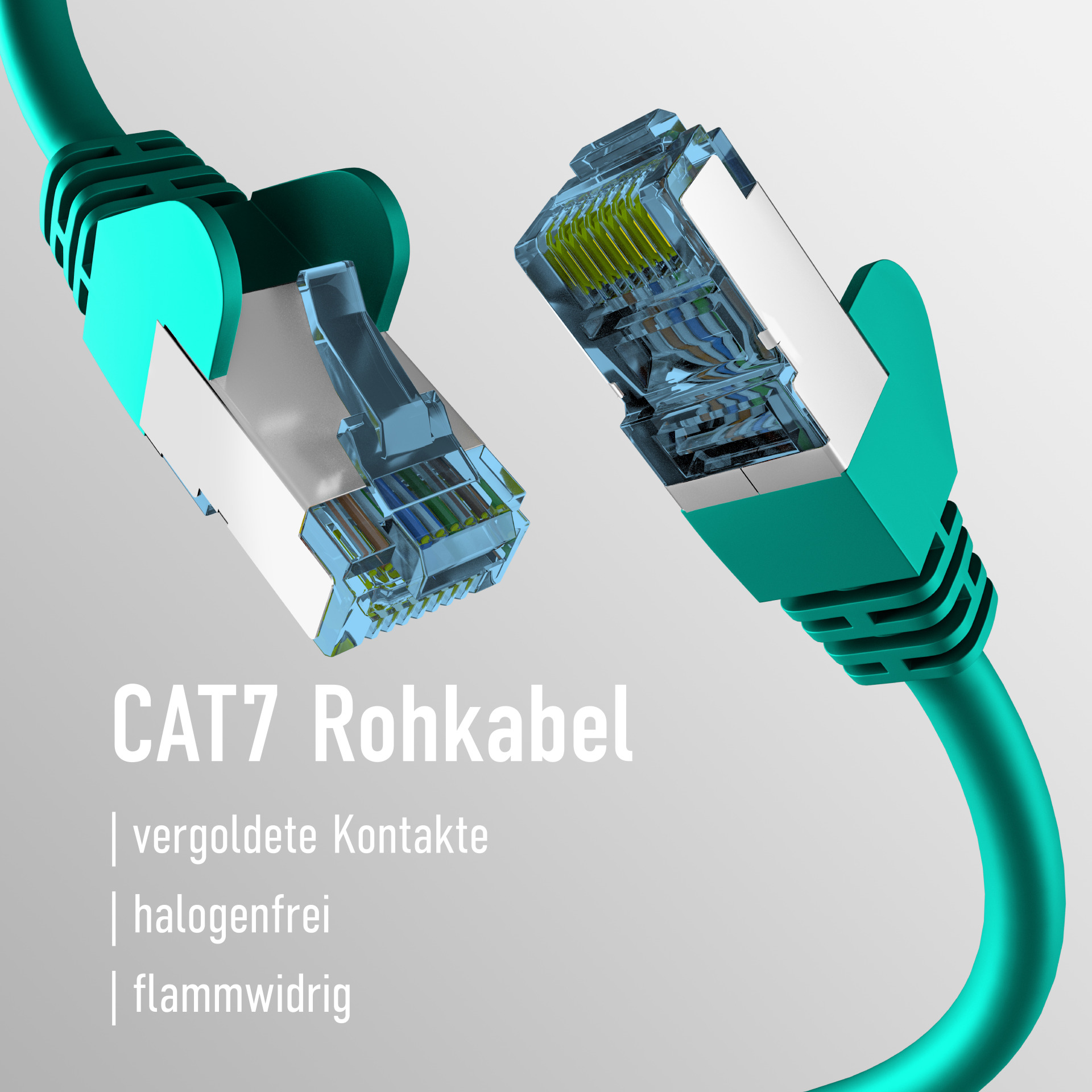 Patchkabel CAT.7  S-FTP/PIMF Grün 1m