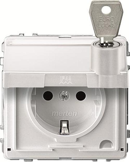 Merten MEG2316-7219 Schuko Steckdosen-Einsatz Integrierter erhöhter Berührungsschutz Polarweiß Merten MEG2316-7219 Schuko Steckdosen-Einsatz Integrierter erhöhter Berührungsschutz Polarweiß