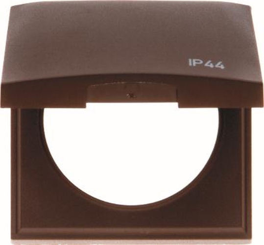 Berker 918282591 Rahmen mit Klappdeckel und Aufdruck "IP44", Integro Flow, Braun Matt Berker 918282591 Rahmen mit Klappdeckel und Aufdruck "IP44", Integro Flow, Braun Matt