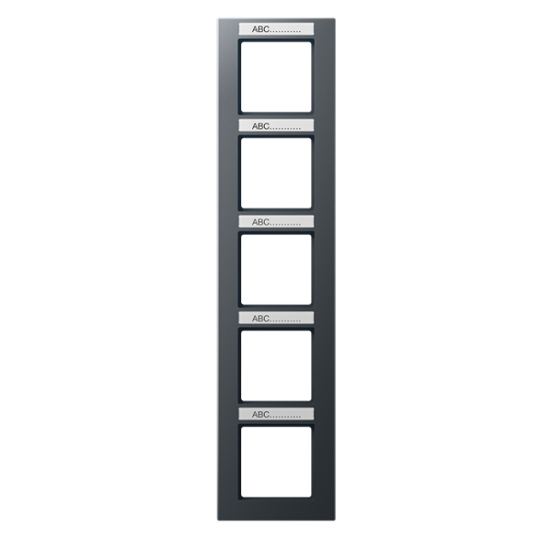 JUNG AC585BFNAANM Rahmen mit Schriftfeld 5-Fach Anthrazit Matt