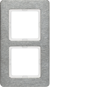 Berker 10126083 Rahmen 2Fach senkrecht, Q.7, Edelstahl Gebürstet Berker 10126083 Rahmen 2Fach senkrecht, Q.7, Edelstahl Gebürstet