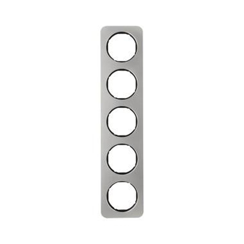 Berker 10152104 Rahmen 5Fach R.1 Edelstahl/Schwarz Berker 10152104 Rahmen 5Fach R.1 Edelstahl/Schwarz