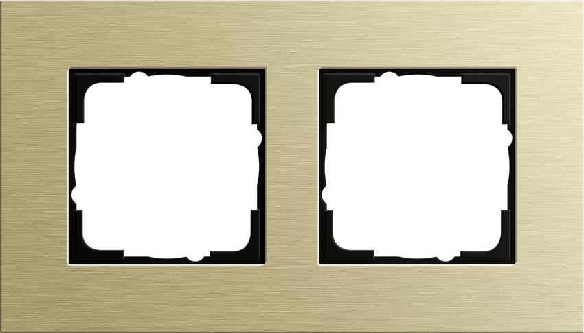 GIRA 0212217 Rahmen 2-Fach Esprit Aluminium-Hellgold GIRA 0212217 Rahmen 2-Fach Esprit Aluminium-Hellgold