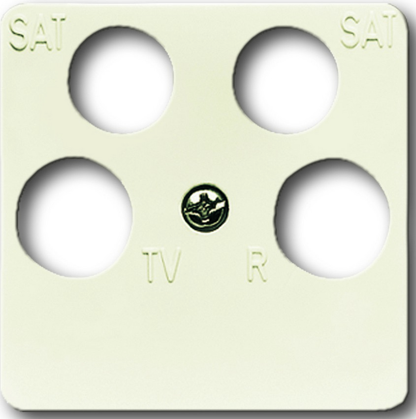 Busch-Jaeger 1743/10-04-212 Abdeckung TV 4-Loch Cremeweiß Busch-Jaeger 1743/10-04-212 Abdeckung TV 4-Loch Cremeweiß