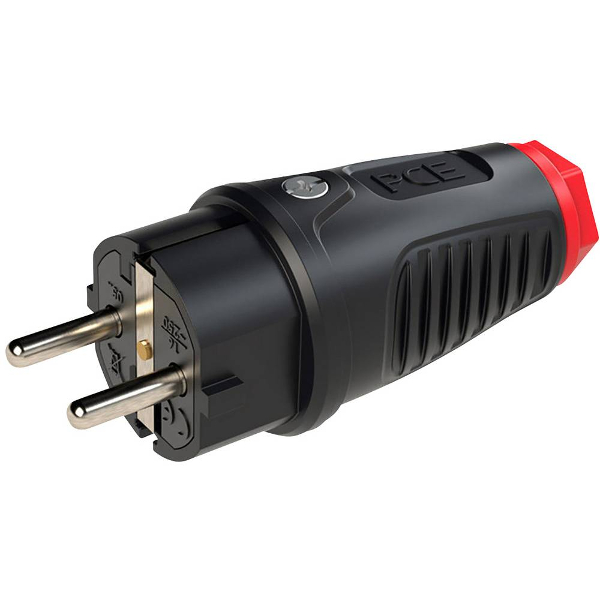 PCE 0512-sr Vollgummi Stecker 16A 2p+E Schwarz IP44 PCE 0512-sr Vollgummi Stecker 16A 2p+E Schwarz IP44