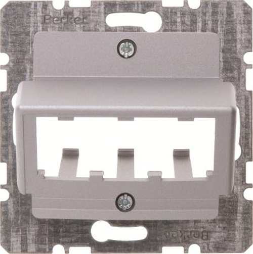 Berker 14271404 Zentralplatte für 3 MINI-COM Module Zentralplattensystem Alu, Matt