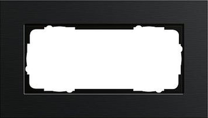 GIRA 1002126 Rahmen 2-Fach ohne Mittelsteg Esprit Aluminium-Schwarz GIRA 1002126 Rahmen 2-Fach ohne Mittelsteg Esprit Aluminium-Schwarz