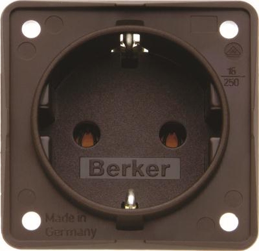 Berker 941852501 Steckdose SCHUKO, mit Schraubklemmen, Integro Modul-Einsätze, Braun Matt Berker 941852501 Steckdose SCHUKO, mit Schraubklemmen, Integro Modul-Einsätze, Braun Matt