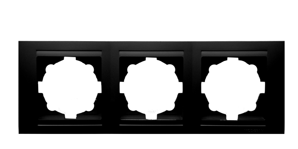 Moderna 3-Fach Abdeckrahmen Schwarz Moderna 3-Fach Abdeckrahmen Schwarz