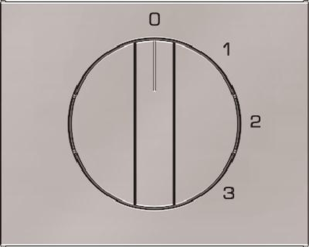 Berker 10877104 Zentralstück mit Drehknopf für 3-Stufenschalter K.5 Edelstahl Rostfrei