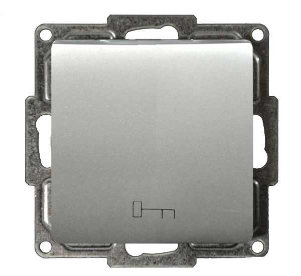 Moderna Taster mit Symbol "Schlüssel" Silber Moderna Taster mit Symbol "Schlüssel" Silber