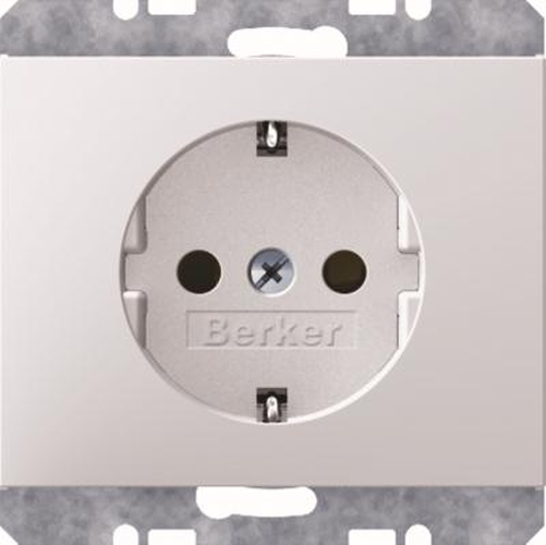 Berker 41157009 Steckdose-SCHUKO mit Schraubklemmen K.1 Polarweiß Glänzend