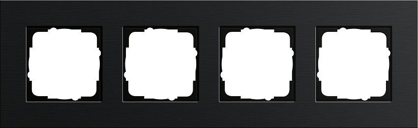 GIRA 0214126 Rahmen 4-Fach Esprit Aluminium-Schwarz GIRA 0214126 Rahmen 4-Fach Esprit Aluminium-Schwarz