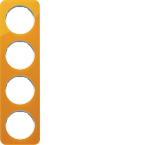 Berker 10142339 Rahmen 4Fach R.1 Acryl Orange Transparent/Polarweiß Glänzend Berker 10142339 Rahmen 4Fach R.1 Acryl Orange Transparent/Polarweiß Glänzend