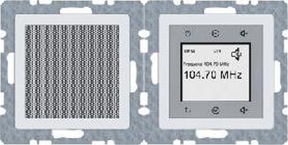Berker 28806089 Radio Touch und Lautsprecher Q.1/Q.3 Polarweiß, Samt Berker 28806089 Radio Touch und Lautsprecher Q.1/Q.3 Polarweiß, Samt