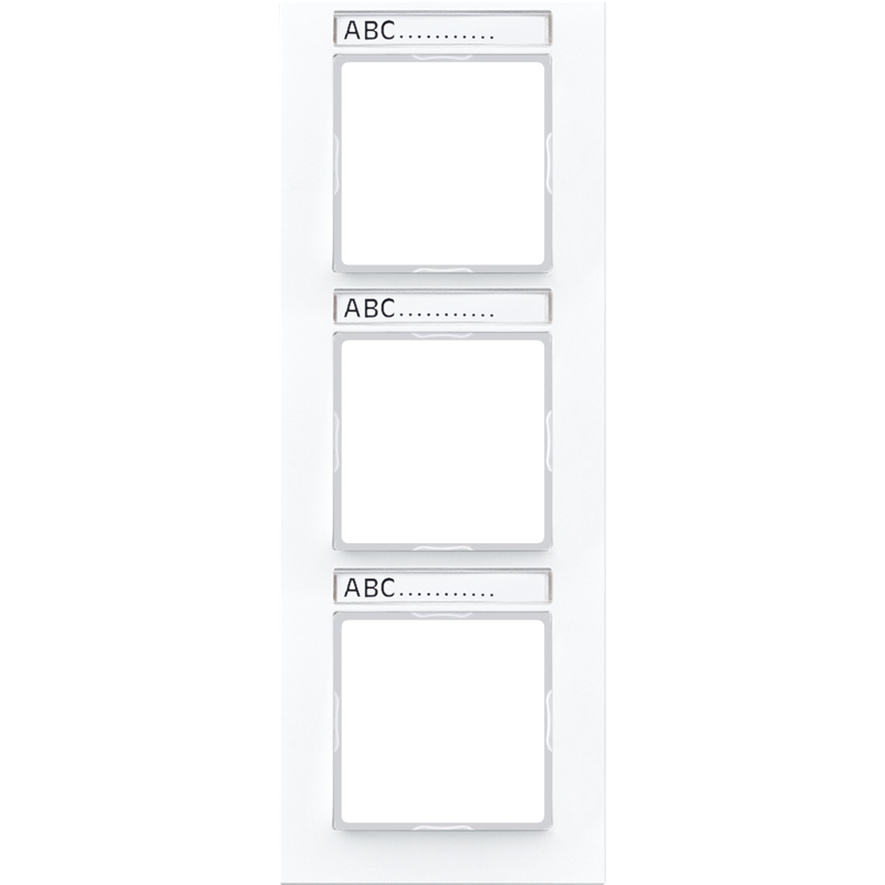 JUNG AC583BFNAWW Rahmen mit Schriftfeld 3-Fach Alpinweiß