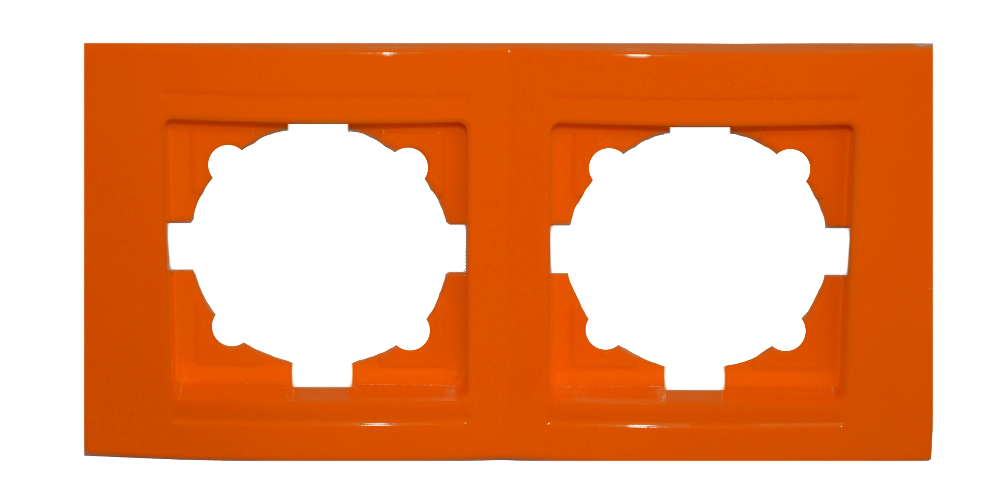 Moderna 2-Fach Abdeckrahmen Orange Moderna 2-Fach Abdeckrahmen Orange