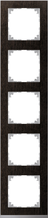 Merten MEG4050-3671 Rahmen 5-Fach M-Pure Decor Wenge/Aluminium