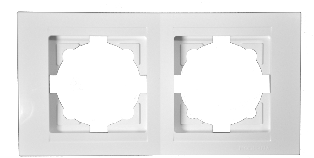Moderna 2-Fach Abdeckrahmen Alpinweiß Moderna 2-Fach Abdeckrahmen Alpinweiß