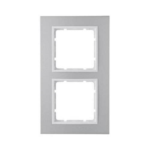 Berker 10126914 Rahmen 2Fach B.7 Alu/Polarweiß Berker 10126914 Rahmen 2Fach B.7 Alu/Polarweiß