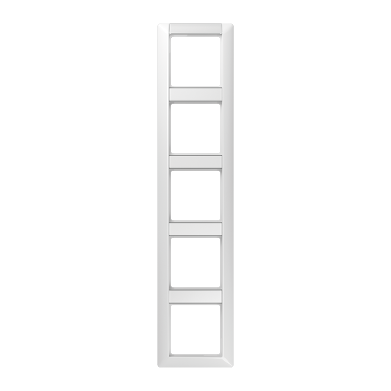 JUNG AS585NAWW Rahmen 5-Fach mit Schriftfeld für senkrechte Kombinationen Alpinweiß