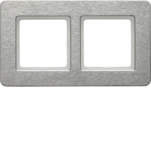 Berker 10226083 Rahmen 2Fach waagerecht, Q.7, Edelstahl, Metall Gebürstet Berker 10226083 Rahmen 2Fach waagerecht, Q.7, Edelstahl, Metall Gebürstet