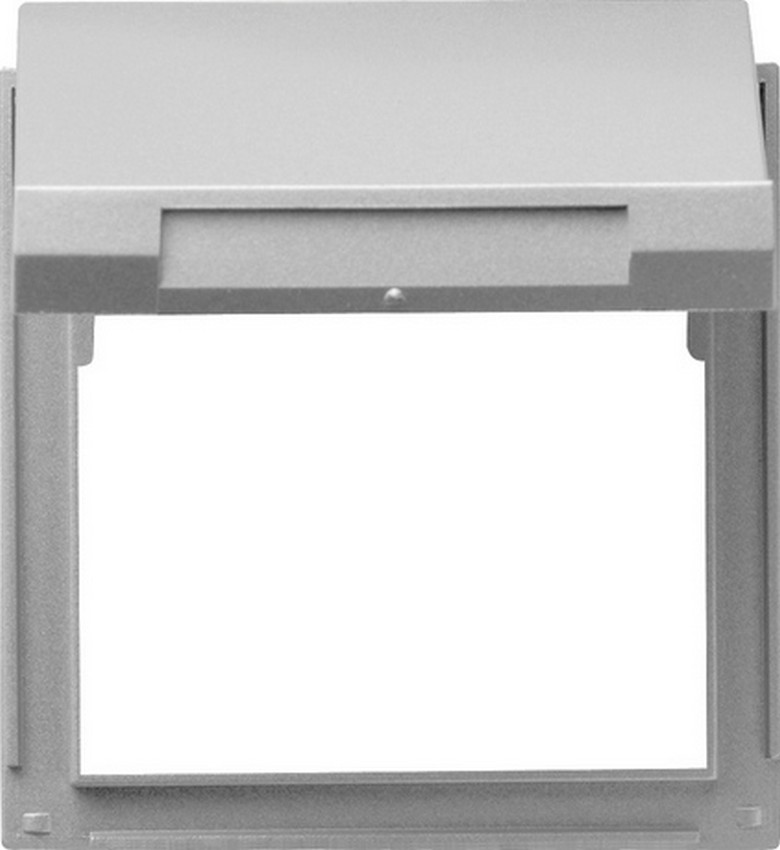 GIRA 065465 Adapterrahmen mit Klappdeckel Farbe-Alu GIRA 065465 Adapterrahmen mit Klappdeckel Farbe-Alu