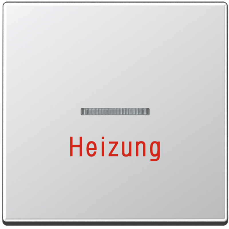 JUNG A590HAL Kontroll-Wippe mit Aufschrift "Heizung" Aluminium