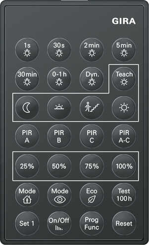 GIRA 238200 IR-Fernbedienung PIR 1