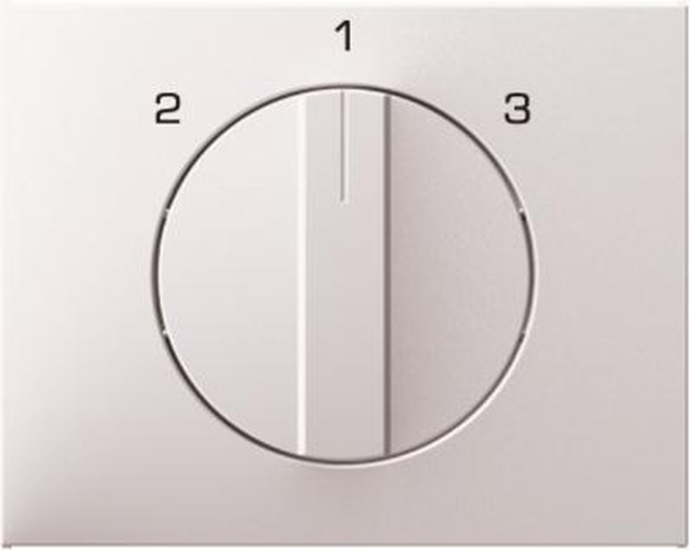 Berker 10887109 Zentralstück mit Drehknopf für 3-StuStufenschalter Polarweiß Glänzend