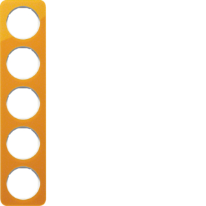Berker 10152339 Rahmen 5Fach R.1 Acryl Orange Transparent/Polarweiß Glänzend Berker 10152339 Rahmen 5Fach R.1 Acryl Orange Transparent/Polarweiß Glänzend