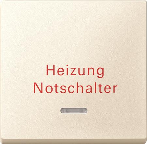 Merten 431844 Kontroll-Wippe mit Aufdruck "Heizung Notschalter" Weiß