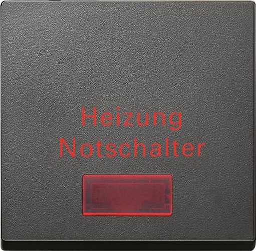 Merten MEG3327-0414 Wippe mit Symbolfenster und Aufdruck "Heizung Notschalter" Anthrazit