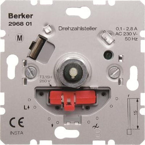 Berker 296801Drehzahlsteller Einsätz Hauselektronik