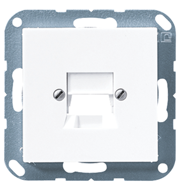 JUNG A569-1NWE Abdeckung 1-Loch für Modular-Jack-Steckbuchsen Cremeweiß