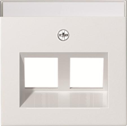 GIRA 264027 Abdeckung Modular-Jack 2-Fach mit Beschriftungsfeld Reinweiß-Seidenmatt GIRA 264027 Abdeckung Modular-Jack 2-Fach mit Beschriftungsfeld Reinweiß-Seidenmatt