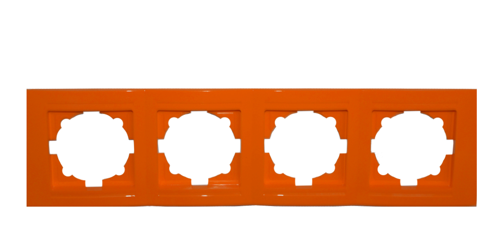 Moderna 4-Fach Abdeckrahmen Orange Moderna 4-Fach Abdeckrahmen Orange