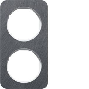 Berker 10122389 Rahmen 2Fach R.1 Schiefer Anthrazit/Polarweiß Glänzend Berker 10122389 Rahmen 2Fach R.1 Schiefer Anthrazit/Polarweiß Glänzend