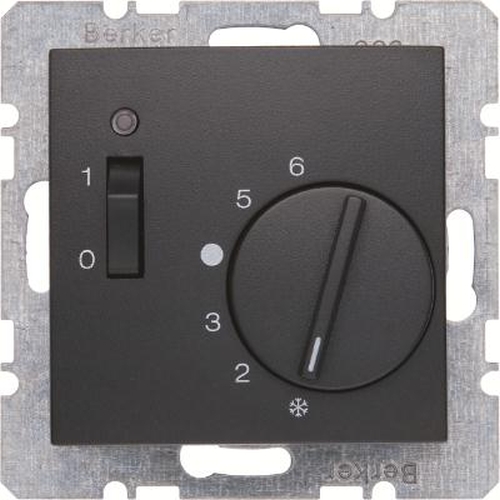 Berker 20301606 Temperaturregler m. Öffner, Z.-Stk., Wippschalter u. LED B.3/B.7 Anthrazit, Matt Berker 20301606 Temperaturregler m. Öffner, Z.-Stk., Wippschalter u. LED B.3/B.7 Anthrazit, Matt
