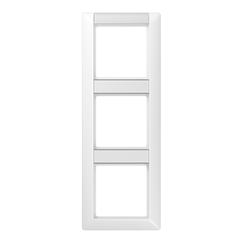 JUNG AS583NAWW Rahmen 3-Fach mit Schriftfeld für senkrechte Kombinationen Alpinweiß