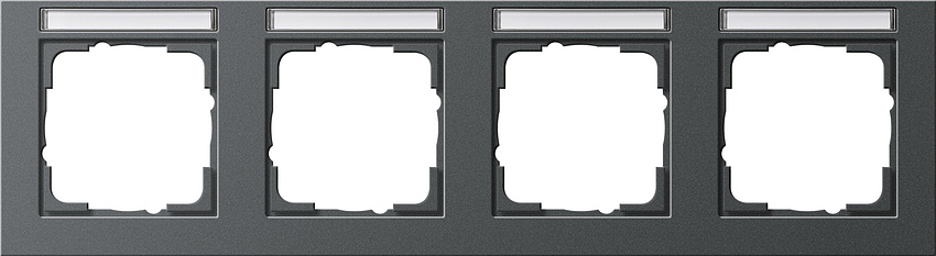 GIRA 109423 Rahmen 4-Fach mit Beschriftungsfeld Waagerecht E2 Anthrazit GIRA 109423 Rahmen 4-Fach mit Beschriftungsfeld Waagerecht E2 Anthrazit
