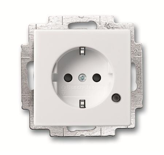 Busch-Jaeger 20EUCBL-84 Steckdosen Einsatz mit LED Kontrolllicht Davos-Studioweiß Busch-Jaeger 20EUCBL-84 Steckdosen Einsatz mit LED Kontrolllicht Davos-Studioweiß