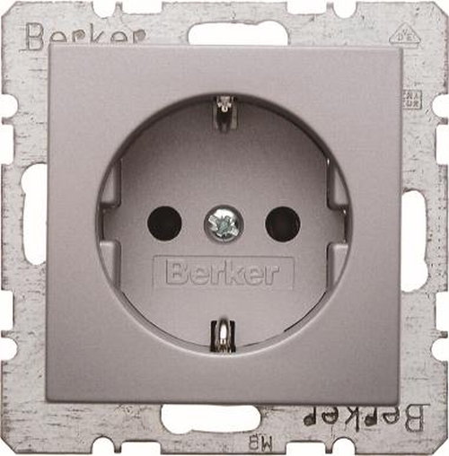 Berker 41431404 Steckdose SCHUKO B.7 Alu, Matt Berker 41431404 Steckdose SCHUKO B.7 Alu, Matt