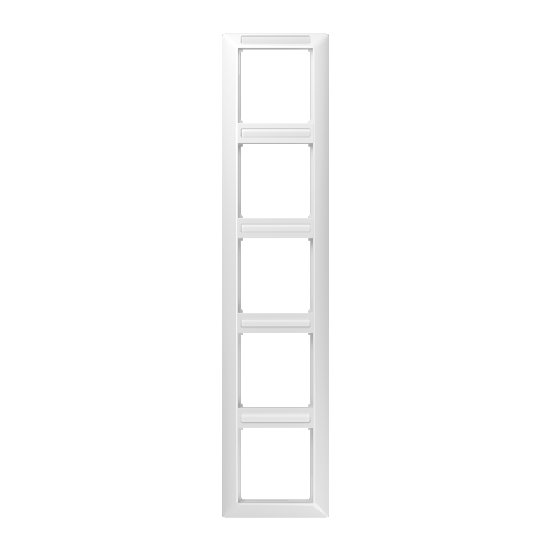 JUNG AS585BFINAWW Rahmen
 5-Fach mit Fenster für Beschriftungsfeldträger Alpinweiß