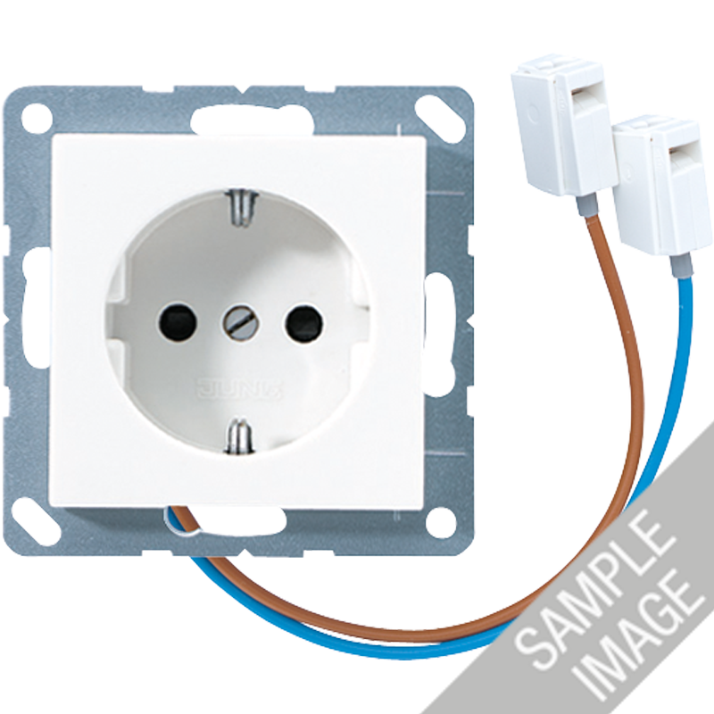 JUNG A520-OBFLEDW Steckdosen-Einsatz mit LED Orientierungslicht Cremeweiß